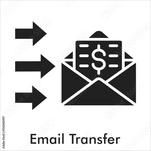Email Transfer Glyph Icon