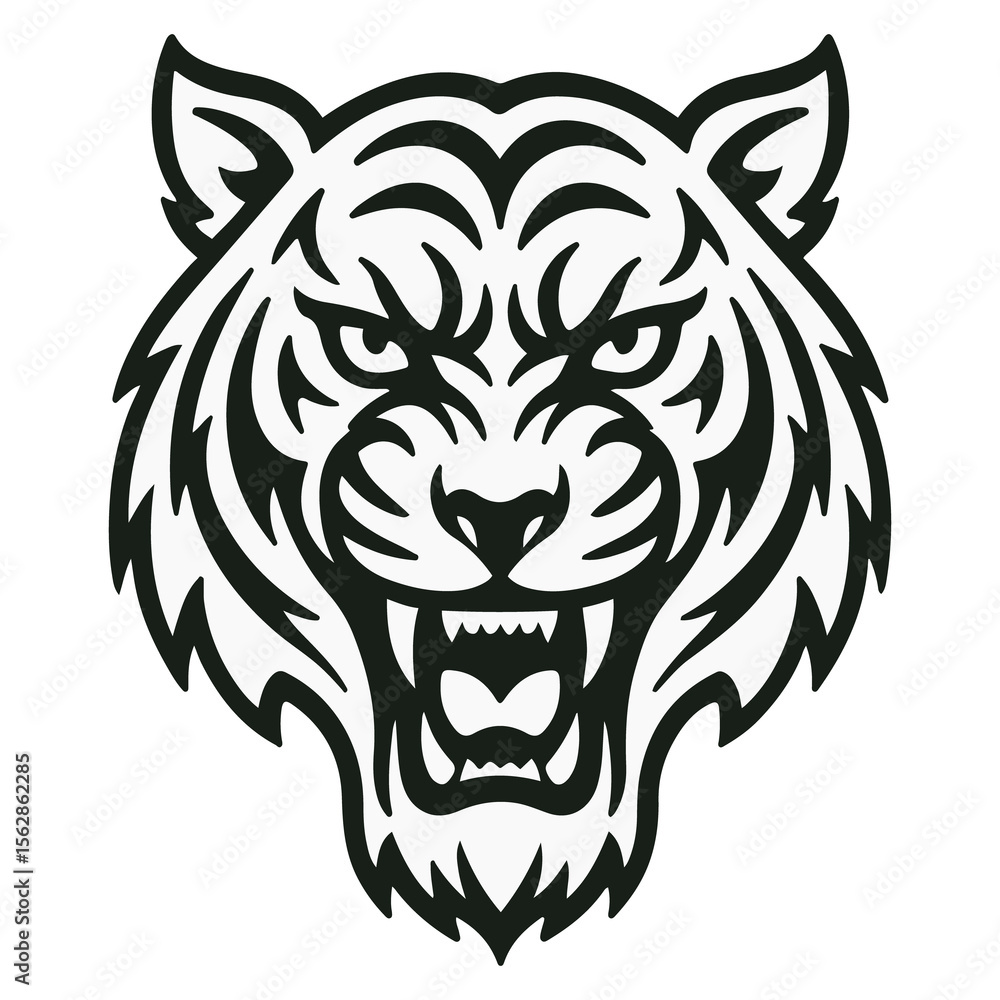 Fototapeta premium tiger head vector