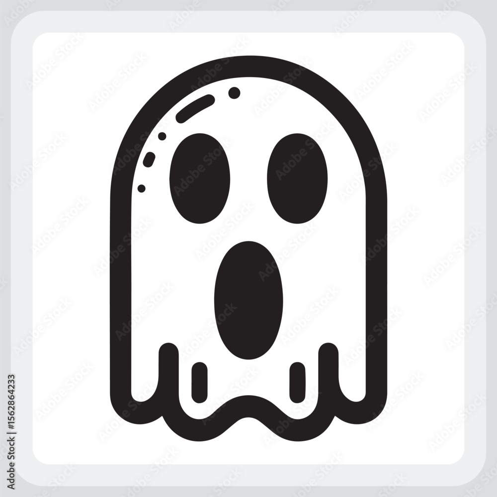 Fototapeta premium Cute cartoon ghost graphic design