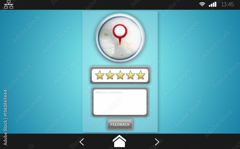 Naklejka premium Screenshot of a rating service