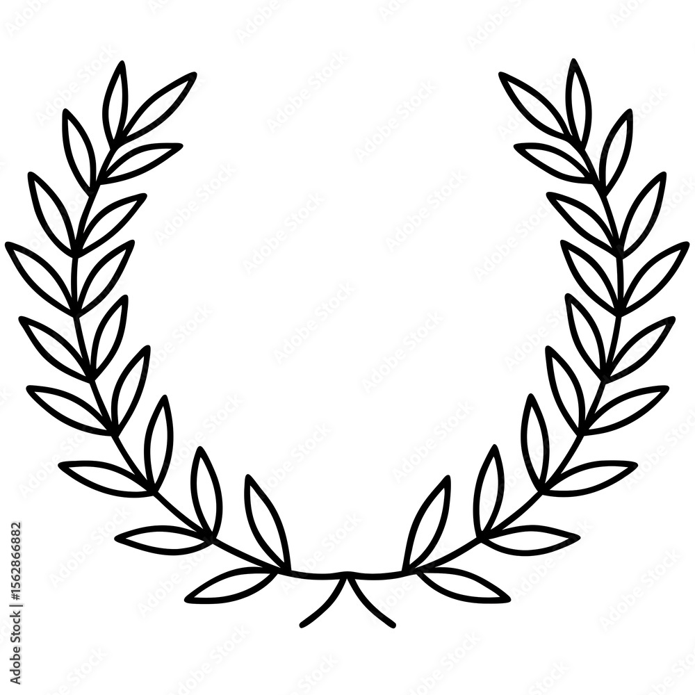 Naklejka premium laurel wreath vector