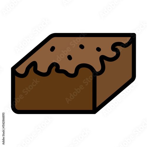 Brownie Vector Filled Icon Design