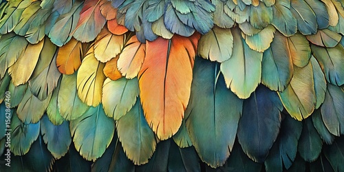 Wallpaper Mural Colorful Feather Texture Close-up Torontodigital.ca