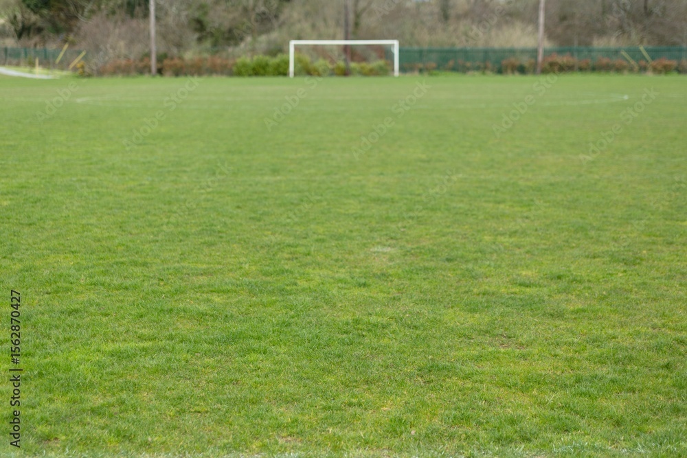Fototapeta premium Goal post on soccer field