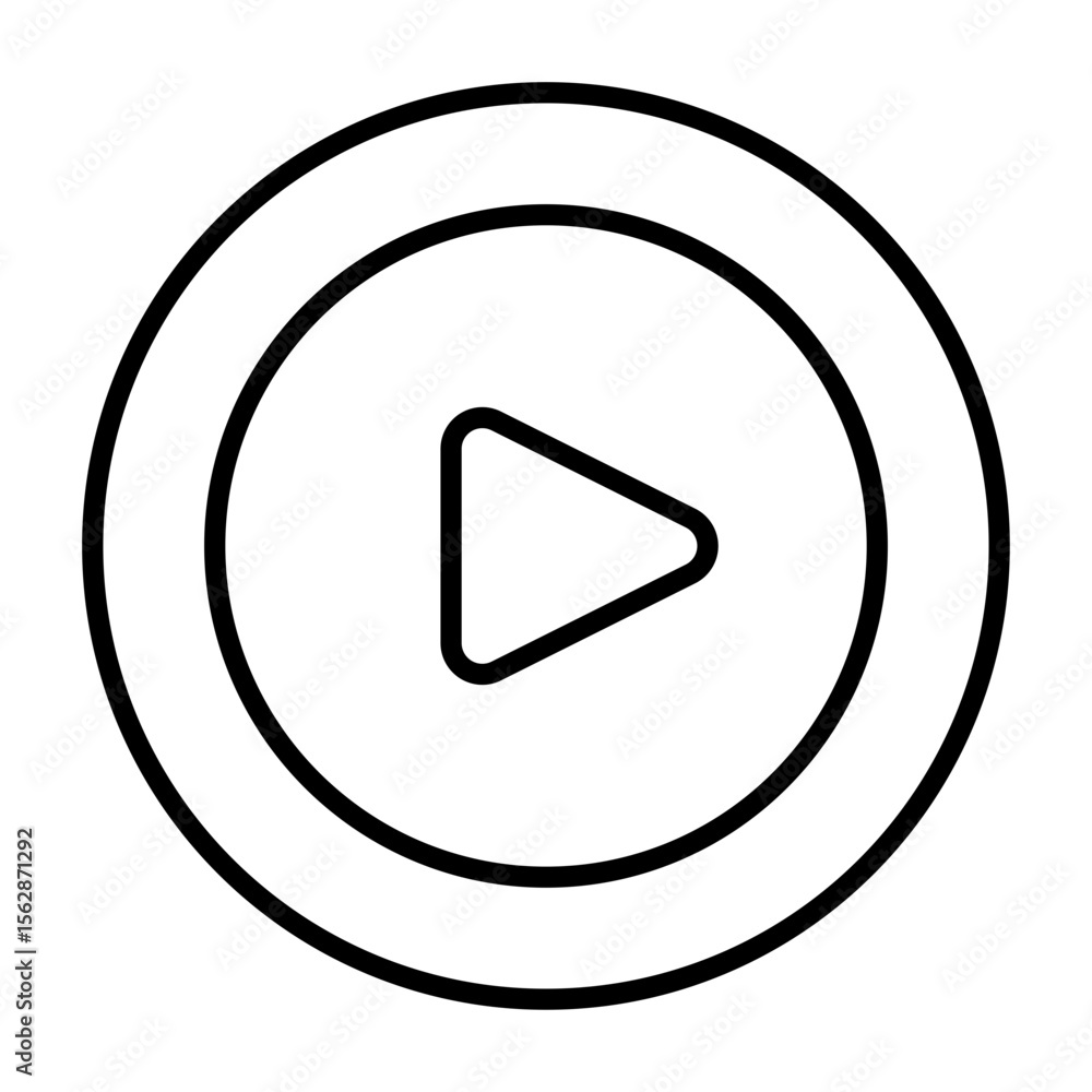 Play video or play media flat icon for apps and websites Play video or play media flat icon for apps and websites