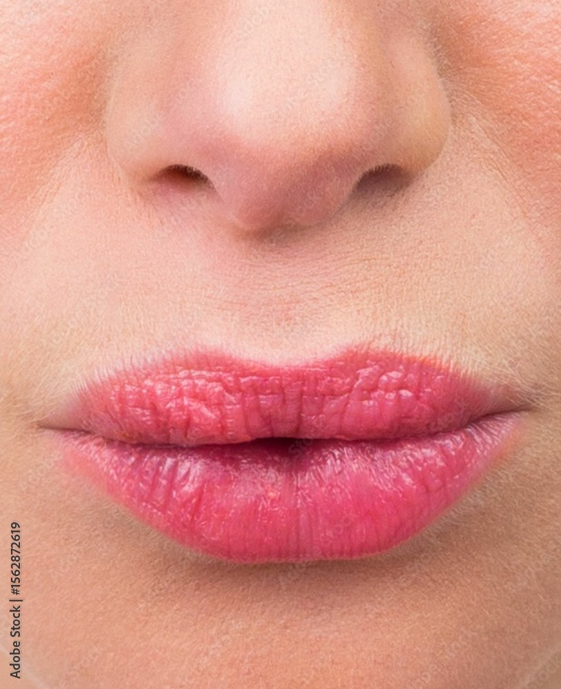 Fototapeta premium Close up of female mouth kissing