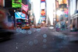 Blurry new york street with copy space