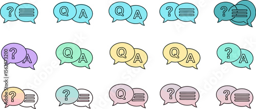 Questions and answers faq help support qa vector illustration background