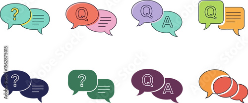 Find answers faq question and answer support bubble chat vector illustration