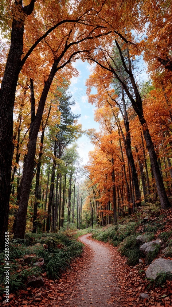 Naklejka premium Autumnal forest path (3)