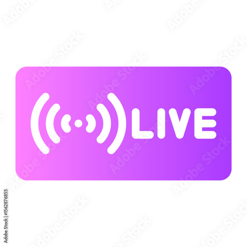 live streaming gradient icon