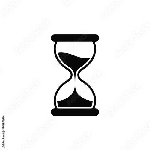 Hourglass silhouette representing time passing icon