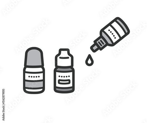 目薬　点眼薬のイラスト