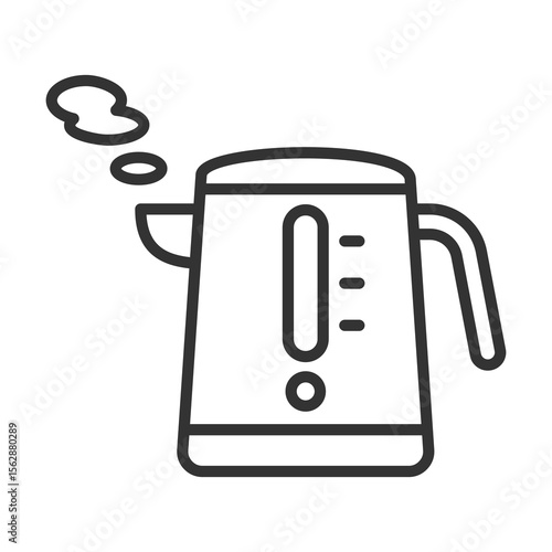 Kettle Icon Outline Style. Vector Illustration Design