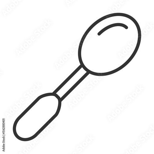 Spoon Icon Outline Style. Vector Illustration Design