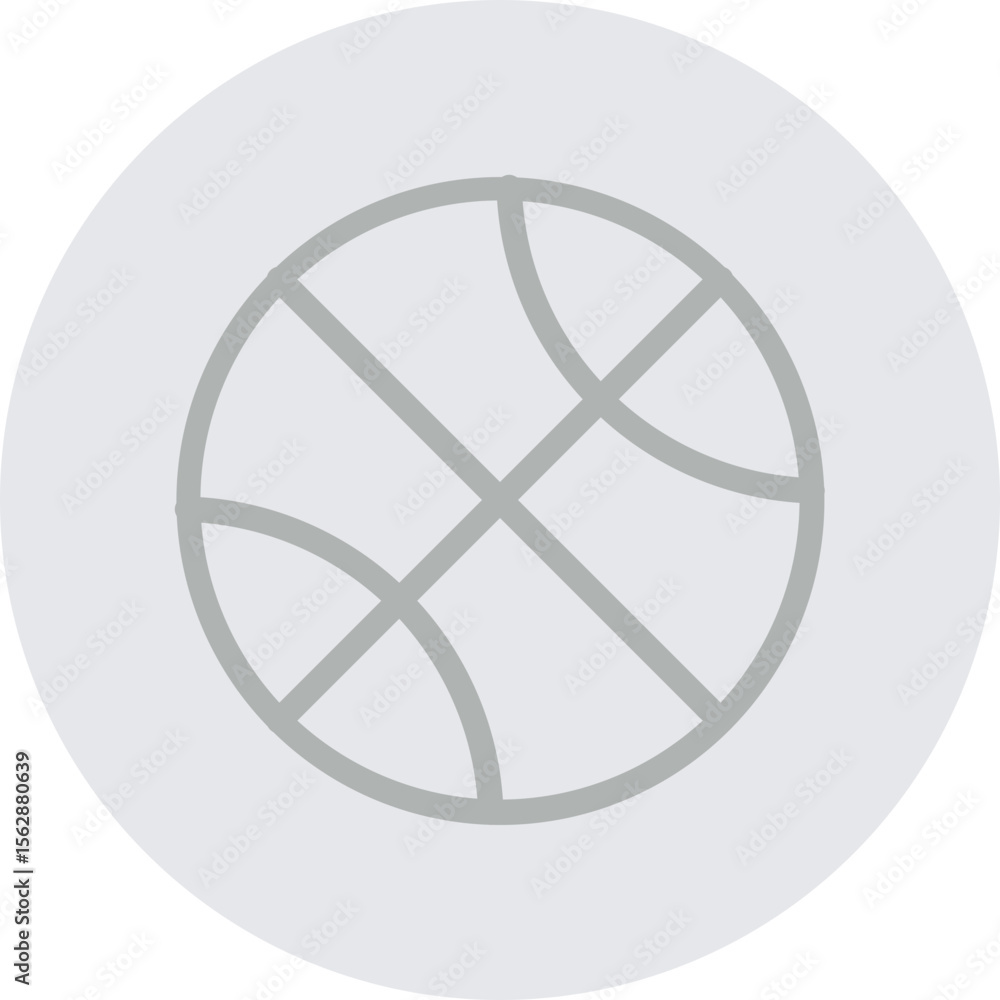 Obraz premium Basketball Vector Line Grey Circle Grey