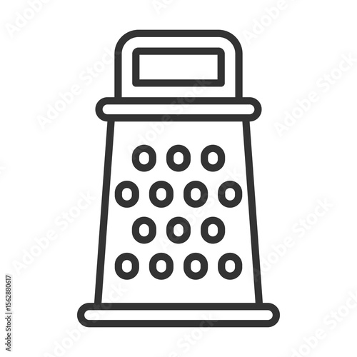 Grater Icon Outline Style. Vector Illustration Design