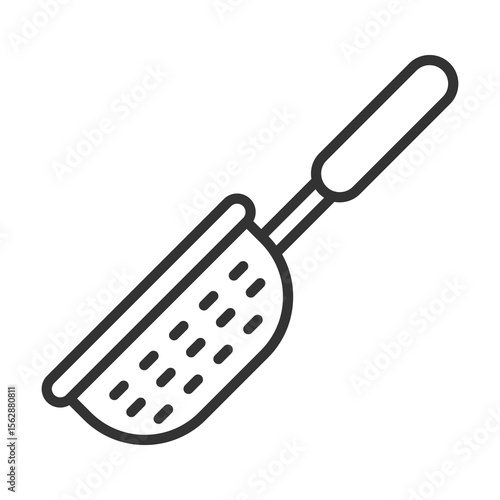 Colander Icon Outline Style. Vector Illustration Design