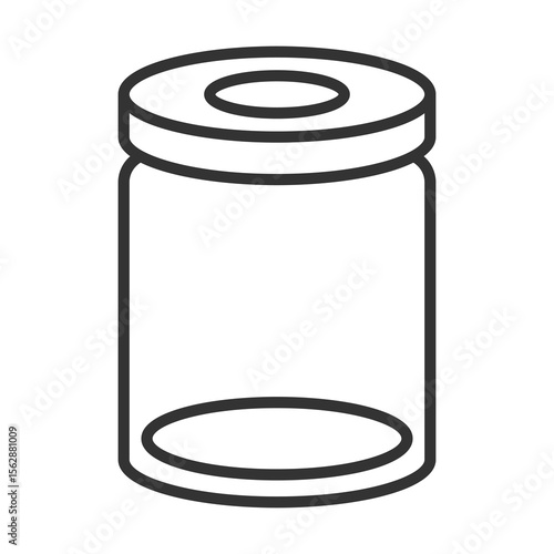 Jar Icon Outline Style. Vector Illustration Design