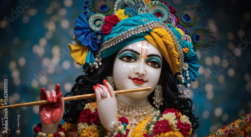 Wallpaper Mural Lord Krishna Playing Flute Torontodigital.ca