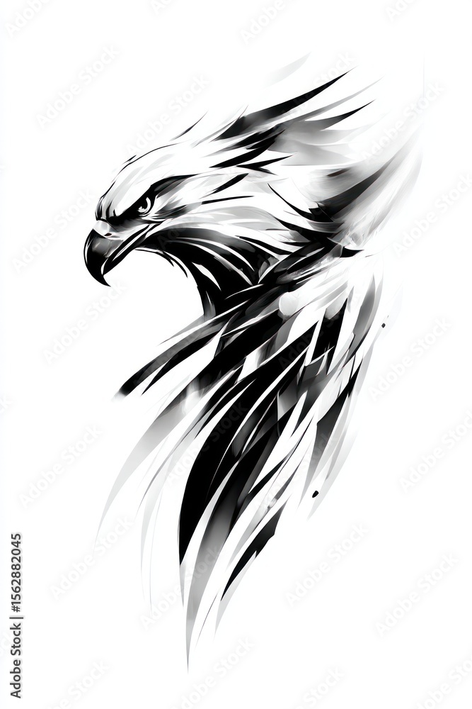 Obraz premium Abstract eagle portrait