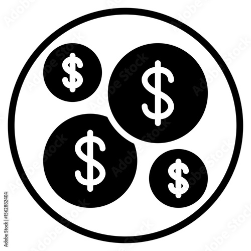 monetizing glyph icon