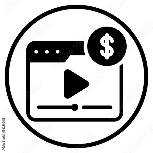 paid content glyph icon