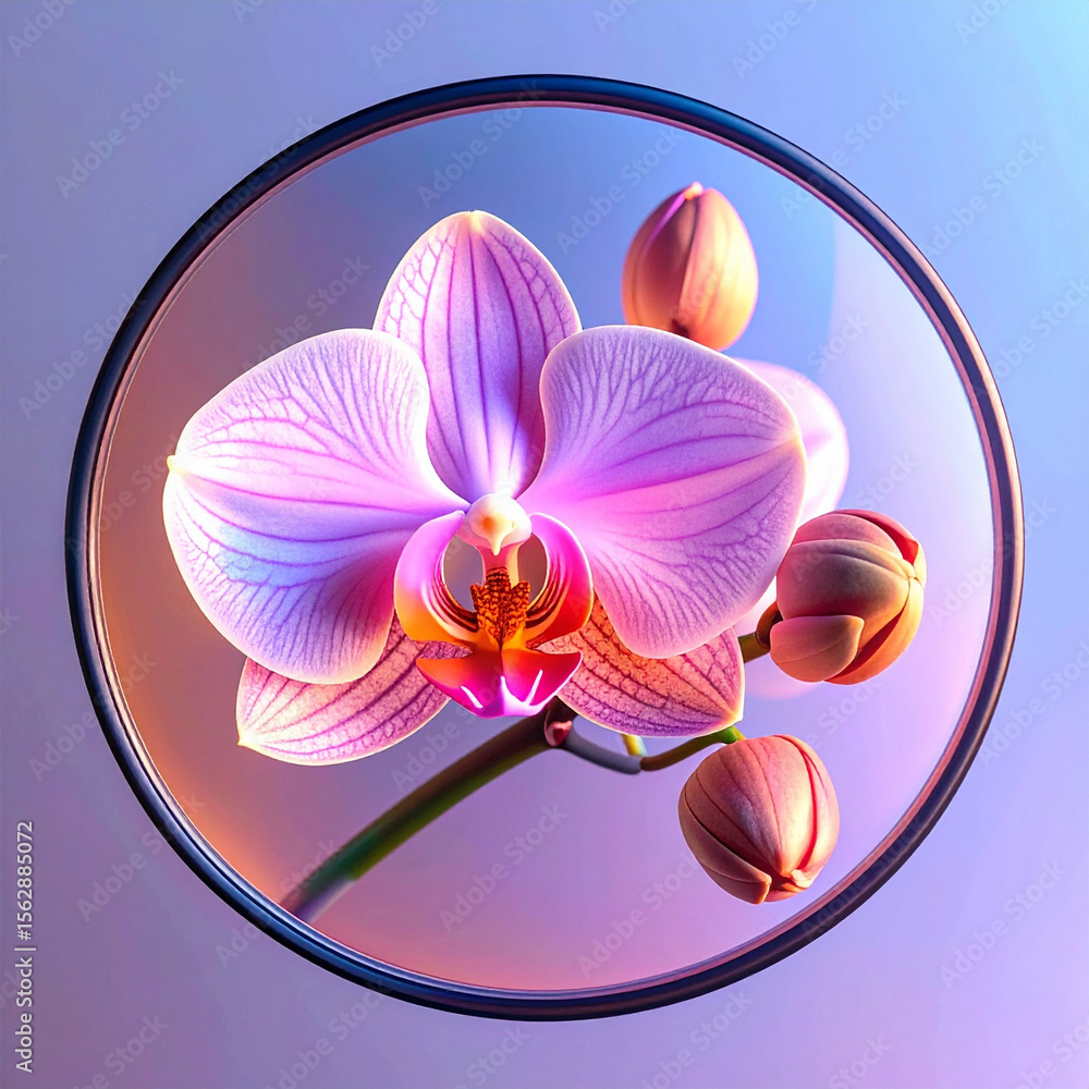 Fototapeta premium Abstract elegant beautiful orchid design background, flower background - 추상적이고 우아한 아름다운 난꽃 디자인 배경, 꽃 배경