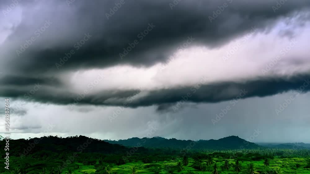 Stormy clouds over green hills Stormy clouds over green hills