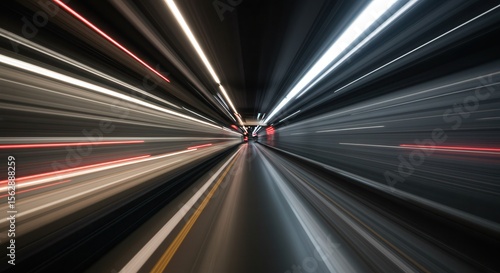 Wallpaper Mural Light speed burst through futuristic tunnel with motion blur effect Torontodigital.ca