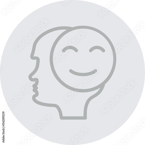 Good Thoughts Vector Line Grey Circle Grey