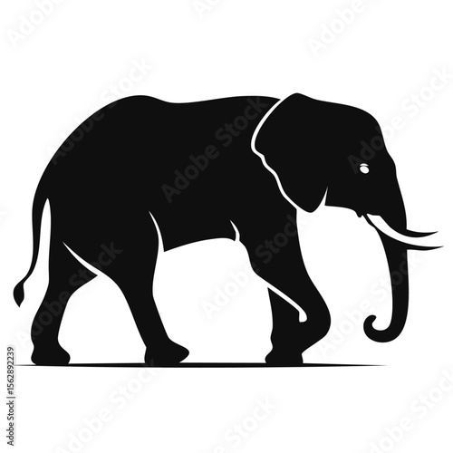 Majestic African Elephant Silhouette Powerful Symbol of Strength and Wisdom