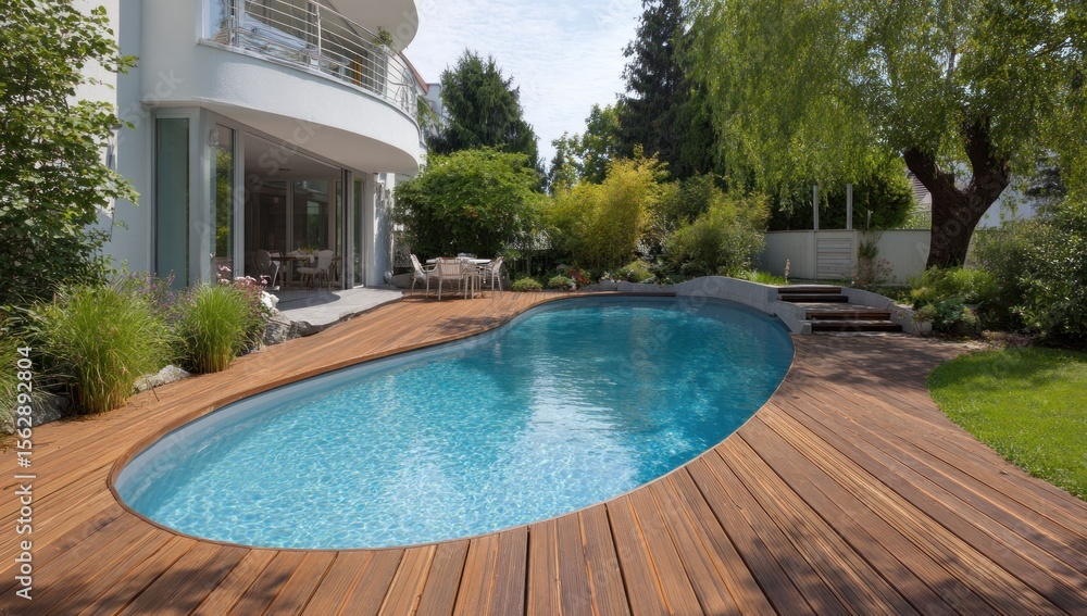 Fototapeta premium Modern house with pool