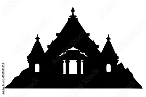 church silhouette vector