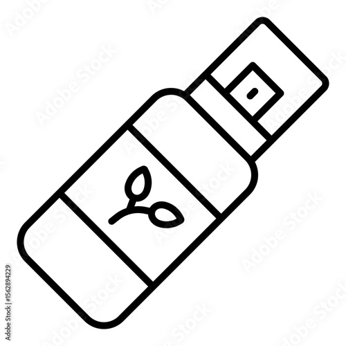 natural deodorant outline icon