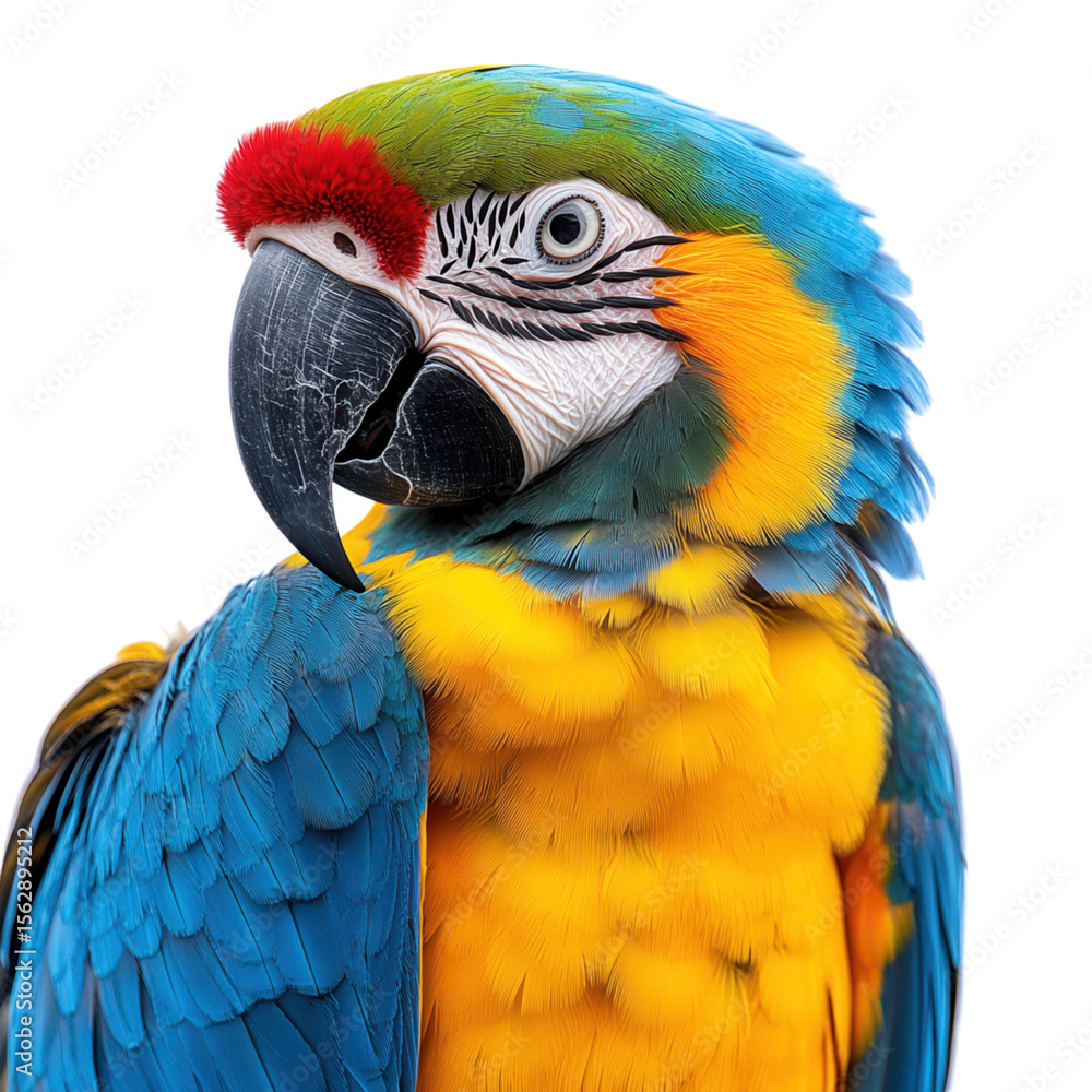 Fototapeta premium colorful parrot on transparent background