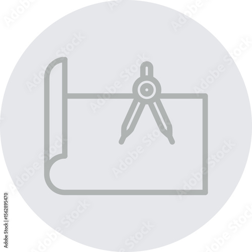 Drafting Vector Line Grey Circle Grey