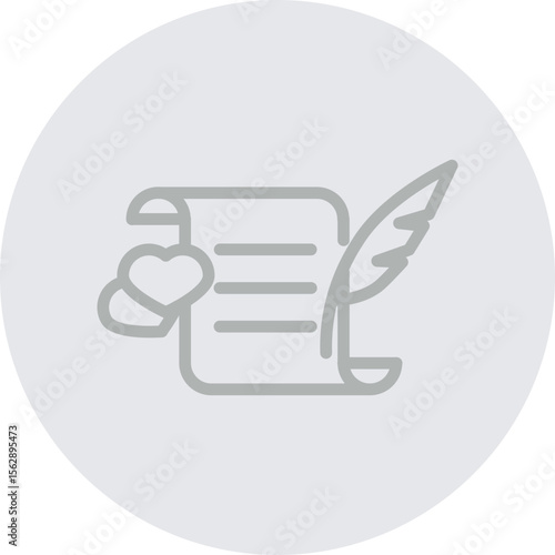 Poetry Vector Line Grey Circle Grey