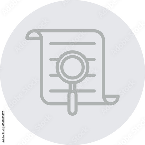 Proofreading Vector Line Grey Circle Grey