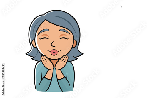 Sweet contentment : An image that depicts a woman lost in a moment of quiet and contentment. A peaceful and blissful moment that's sure to give viewer a warm fuzzy feeling.