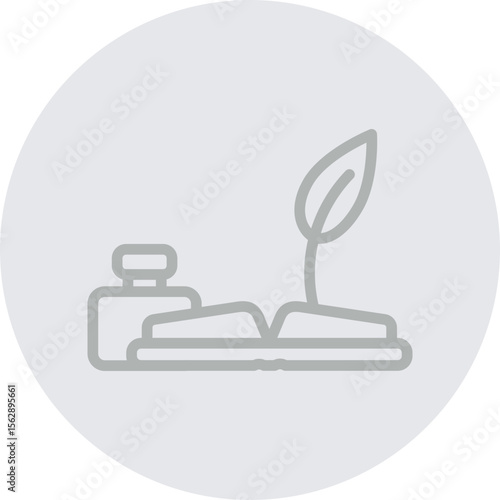Memoir Vector Line Grey Circle Grey