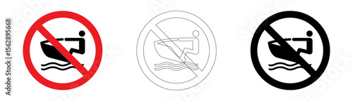 No personal water craft sign in vector format