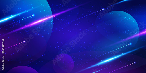 Galaxy Space background, Night starry sky, Colorful cosmos, milky way,  Bright cosmic backdrop, banner, template, cover, wallpaper, vector illustration