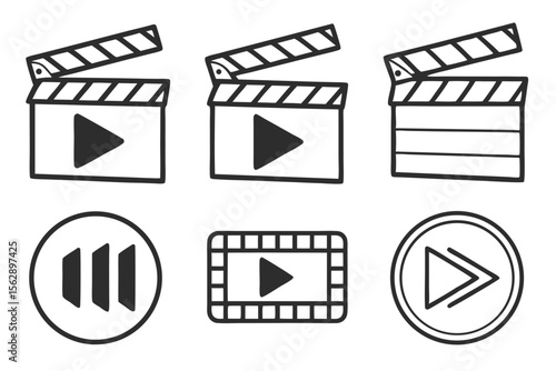 movie clapper board icon