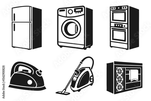 set of household appliances