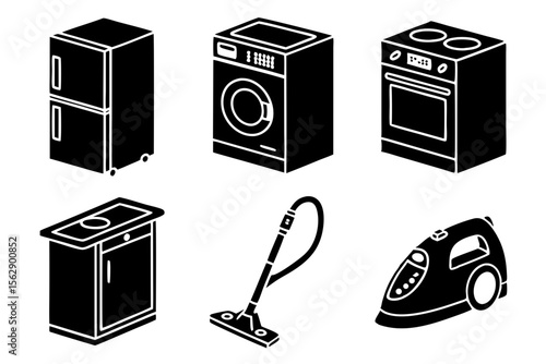 household appliances icons