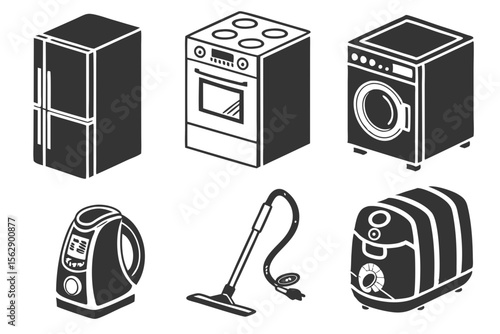 set of household appliances