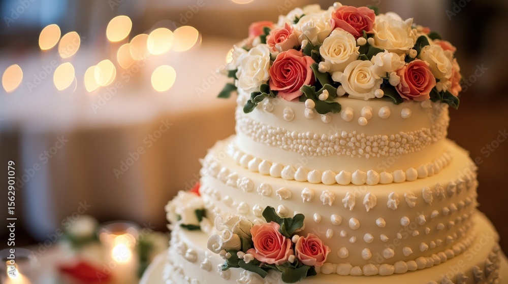 Fototapeta premium Elegant wedding cake