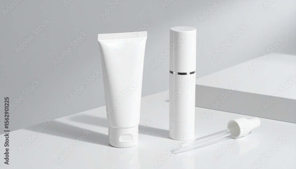 White Dual-Chamber Spot Treatment Tube In Lab Setting White Dual-Chamber Spot Treatment Tube In Lab Setting