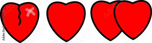Multiple Broken Hearts: Stages of Heartbreak: Cracked Hearts & Recovery